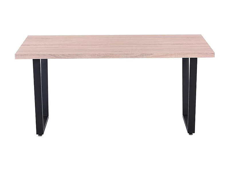 Esszimmertisch in Sonoma Eiche und Schwarz 160 cm breit