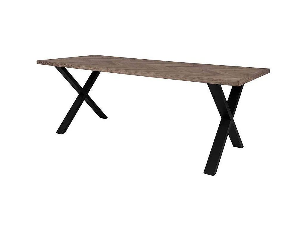 Esstisch in Eiche Rauchfarben smoked geölt Industry und Loft Stil