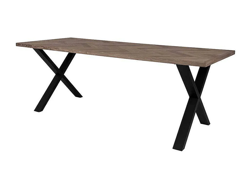 Esstisch in Eiche Rauchfarben smoked geölt Industry und Loft Stil