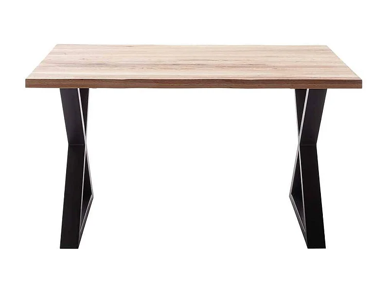 Esstisch Holztisch im Industry und Loft Stil mit X Gestell
