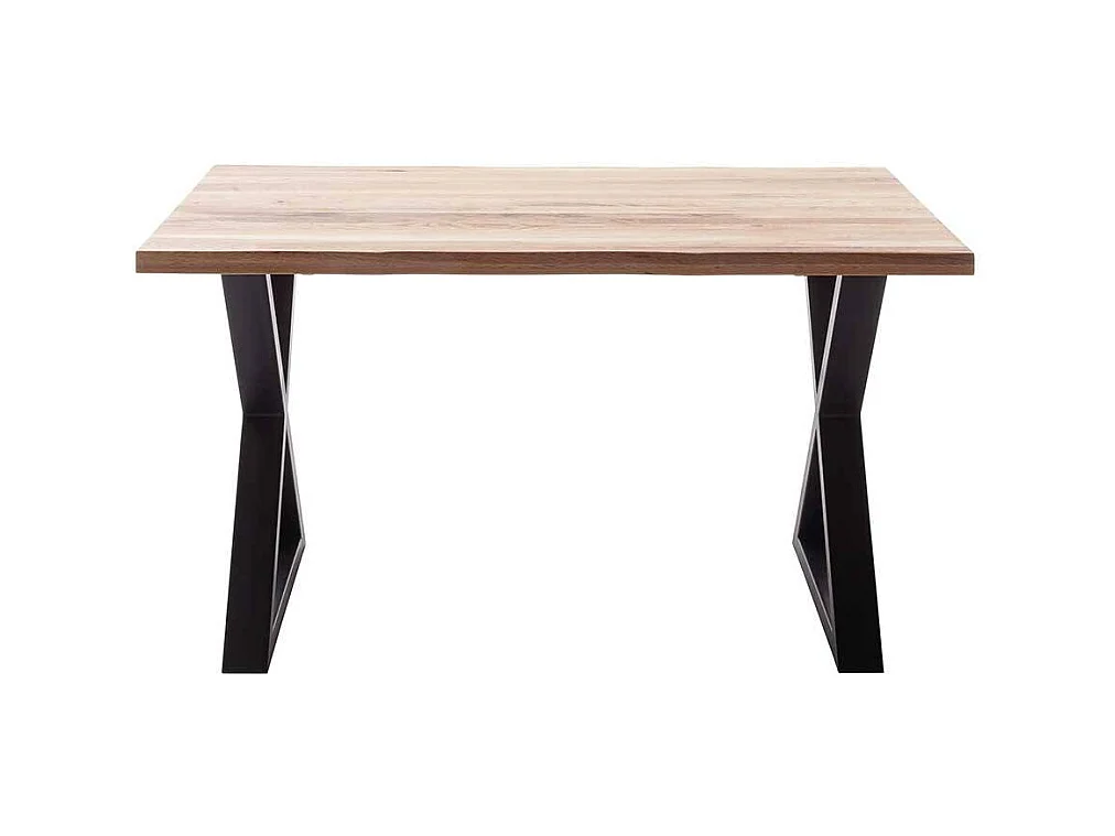 Esstisch Holztisch im Industry und Loft Stil mit X Gestell