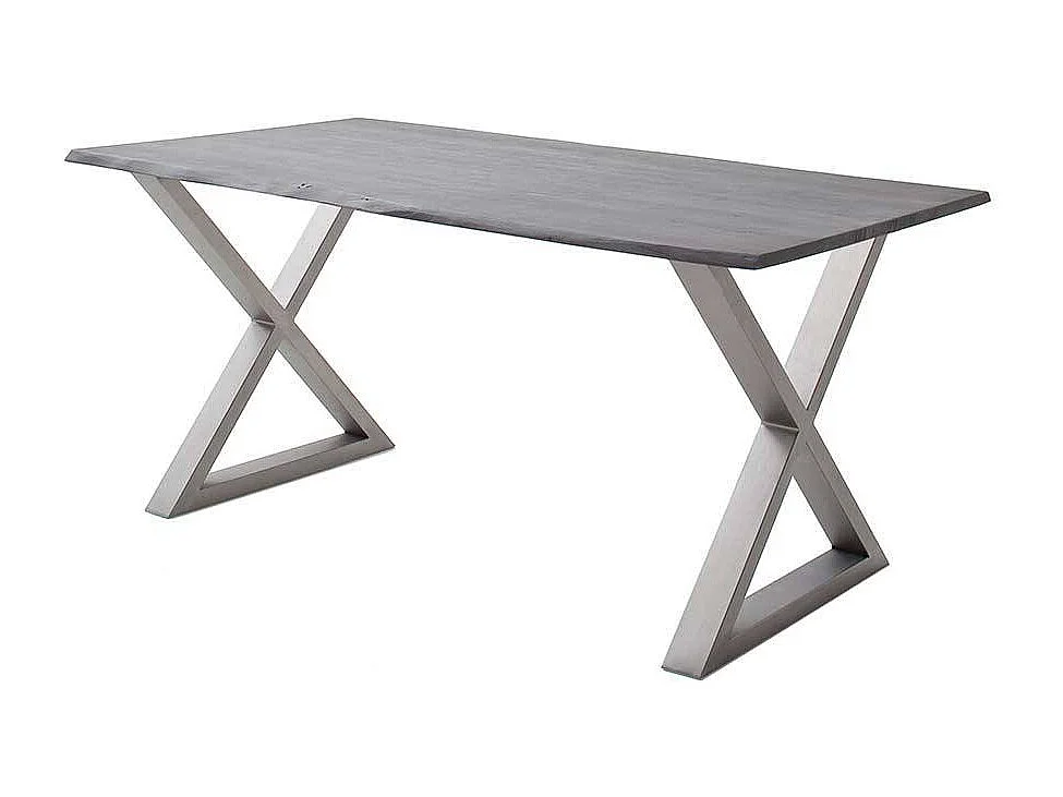 Esstisch Massivholztisch mit X Gestell 90 cm tief