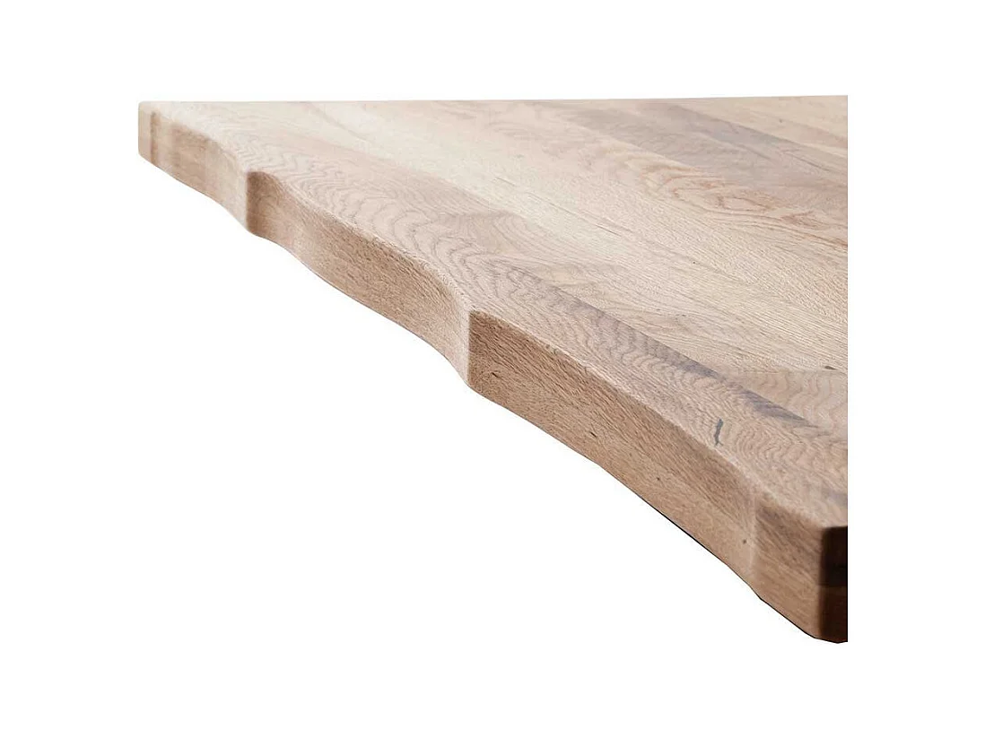 Esstisch Massivholztisch aus Zerreiche Massivholz mit Bügelgestell