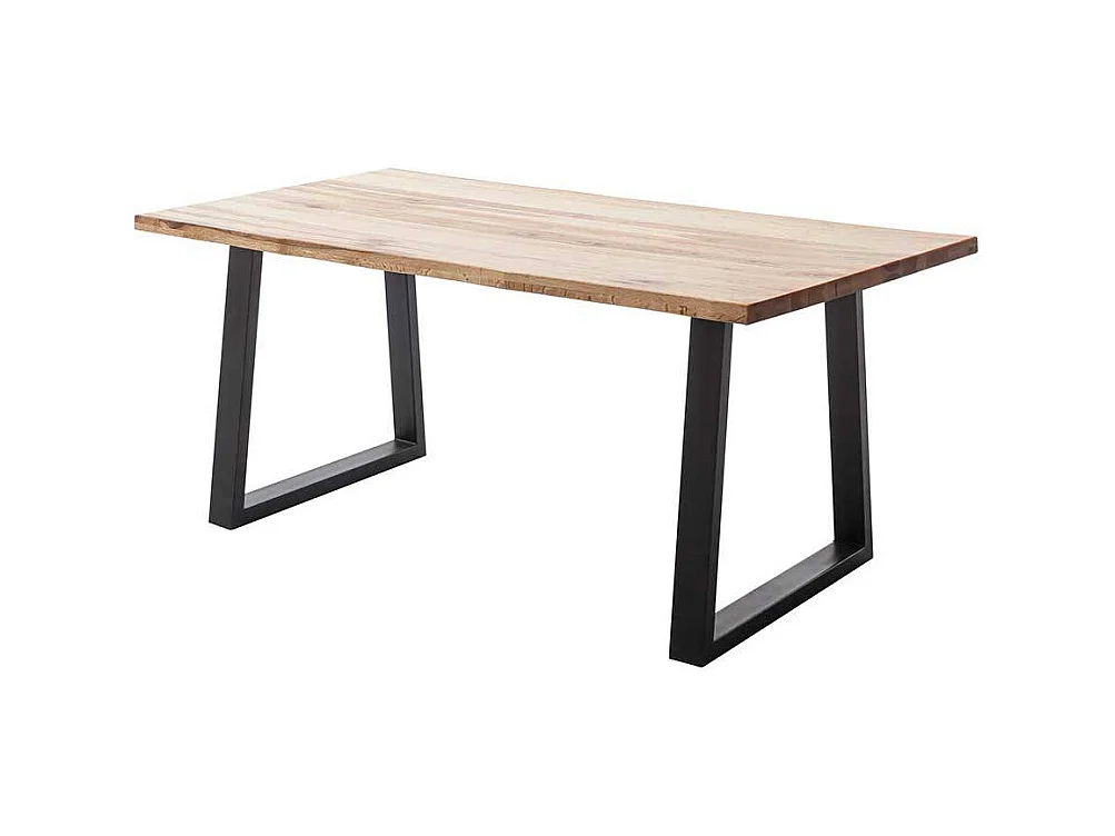 Esstisch Massivholztisch aus Zerreiche Massivholz mit Bügelgestell