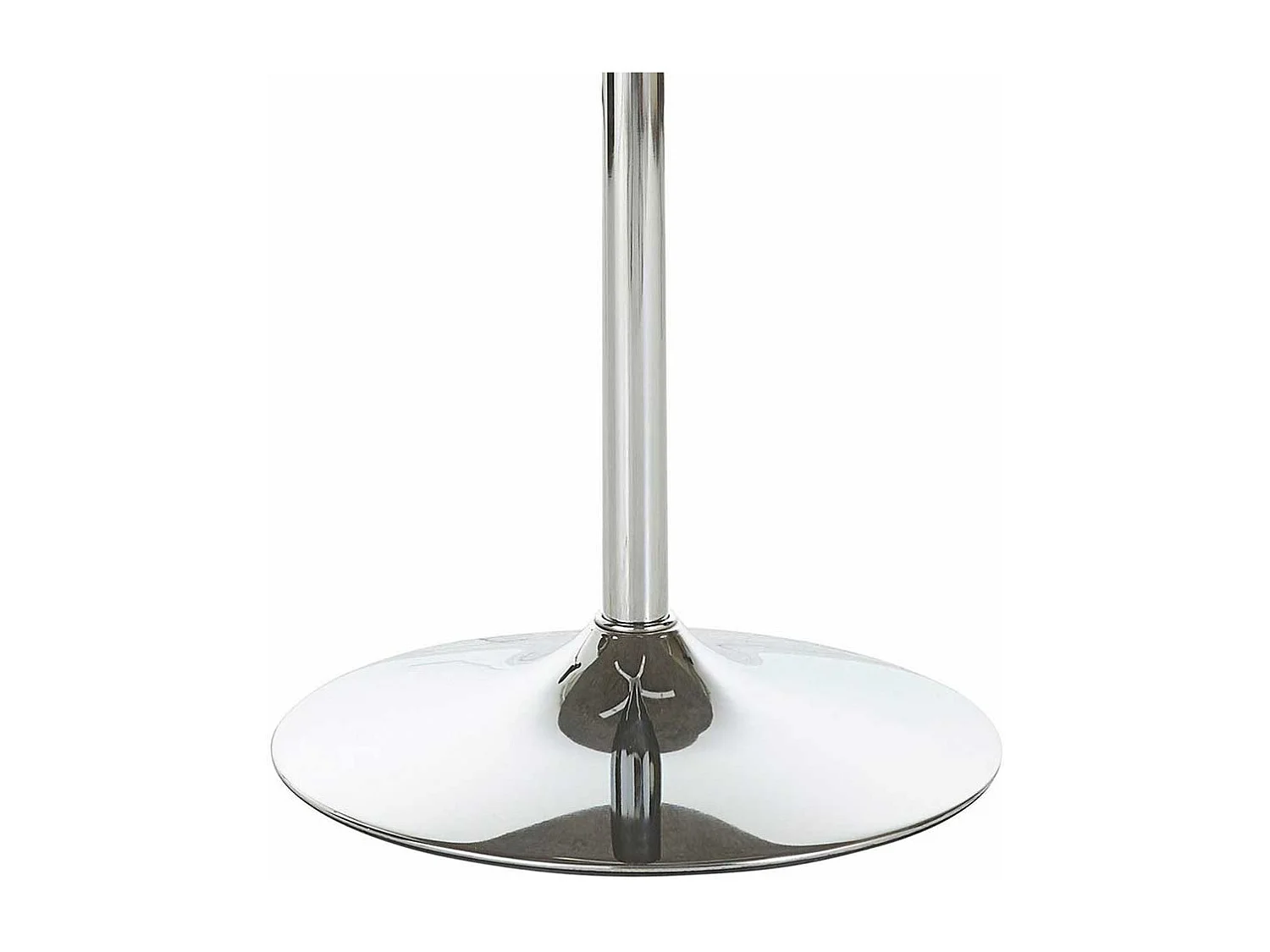 Esstisch in Beton Grau und Chromfarben rund