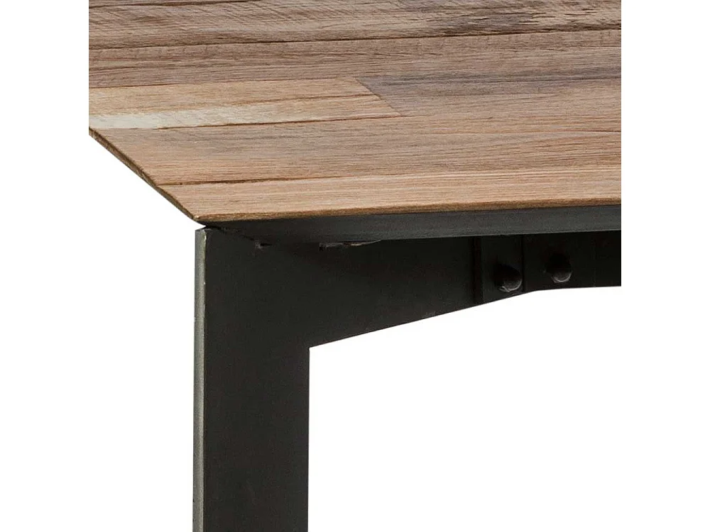 Esszimmertisch aus Recyclingholz und Metall 200 cm breit