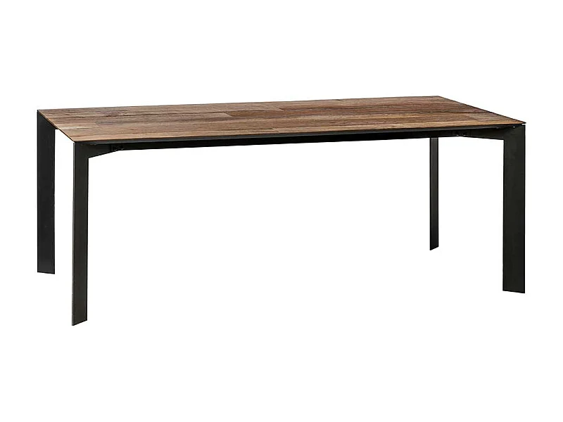 Esszimmertisch aus Recyclingholz und Metall 200 cm breit