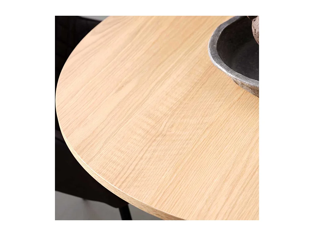 Tisch Esszimmer Eichefarben mit runder Tischplatte 120 cm breit