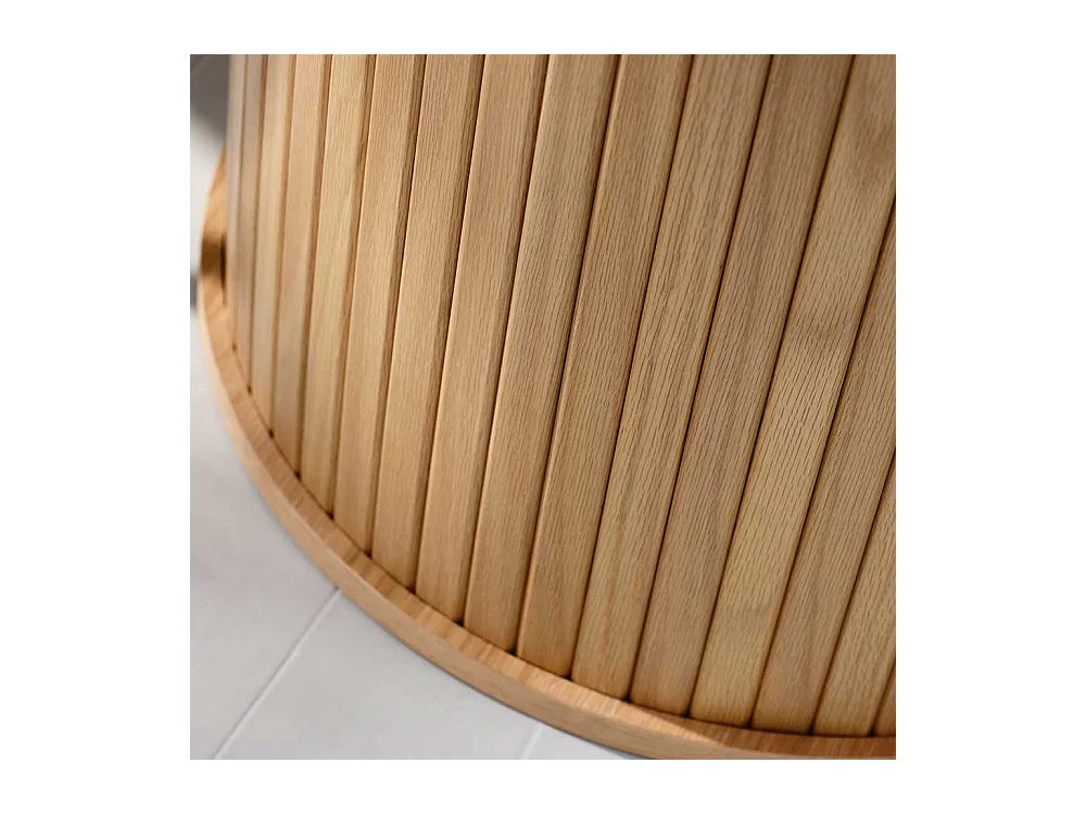 Tisch Esszimmer Eichefarben mit runder Tischplatte 120 cm breit