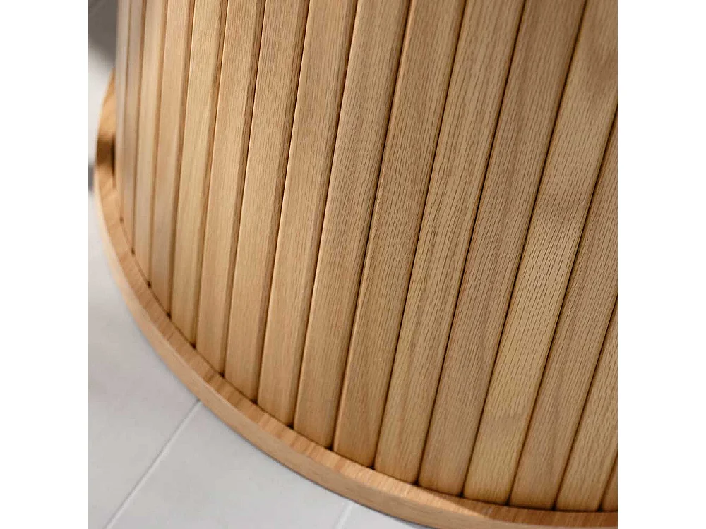 Tisch Esszimmer Eichefarben mit runder Tischplatte 120 cm breit