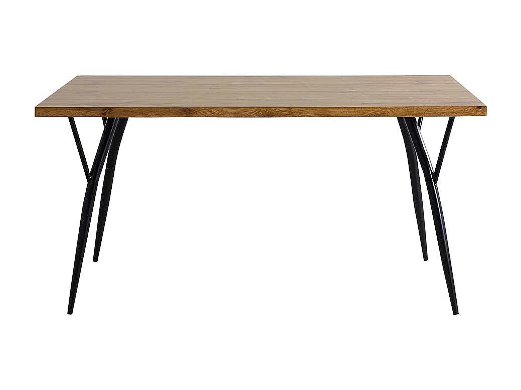 Esszimmer Tisch in Eichefarben und Schwarz 150 cm breit