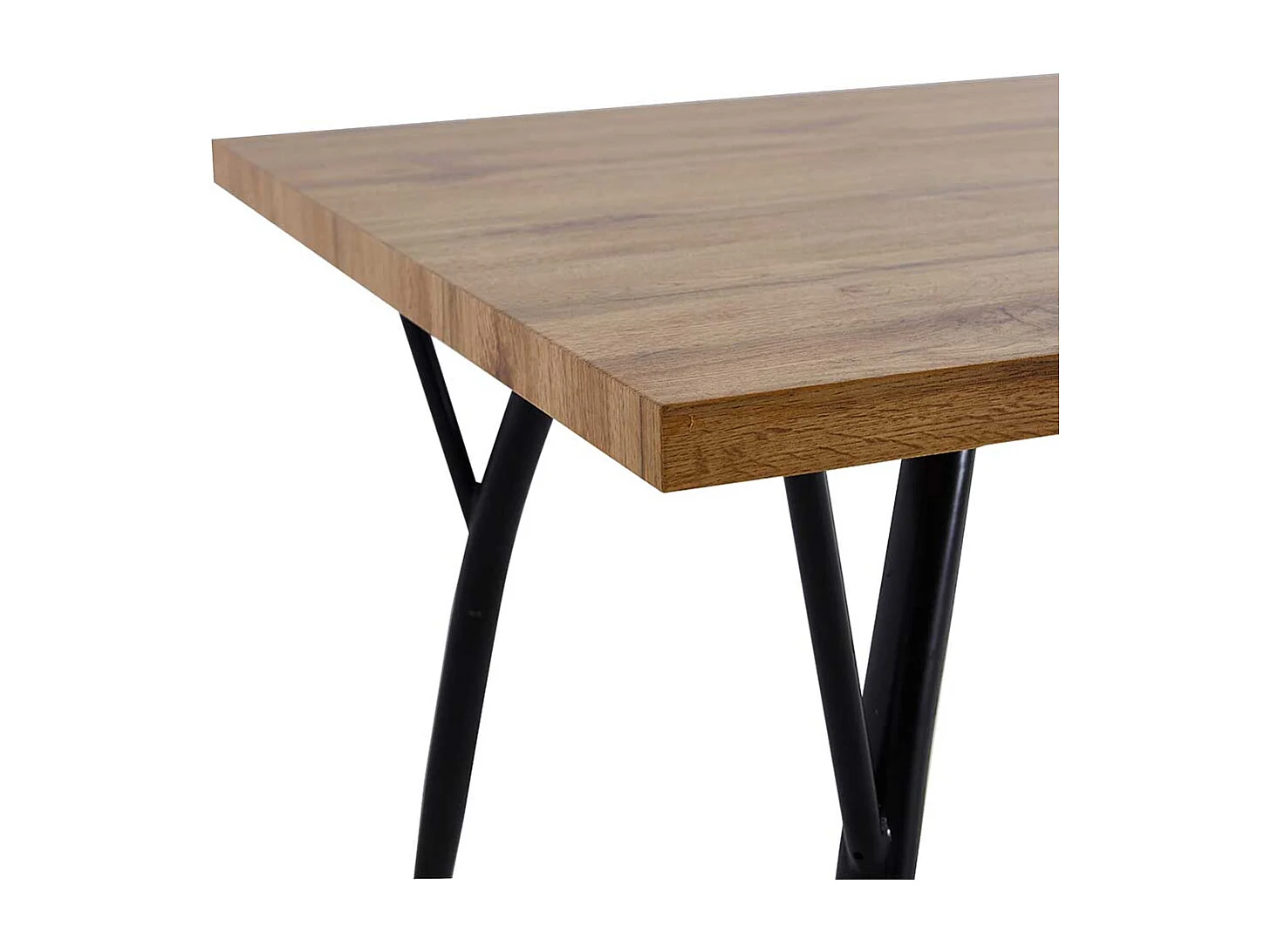 Esszimmer Tisch in Eichefarben und Schwarz 150 cm breit