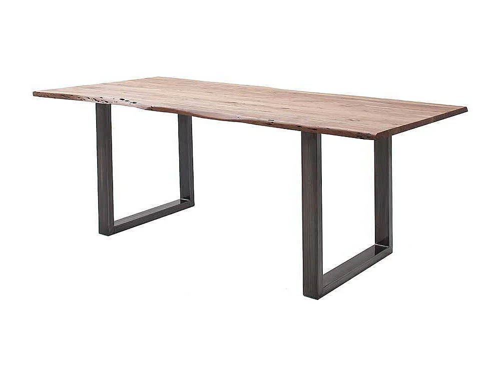 Massivholztisch Esstisch aus Akazie Massivholz und Metall