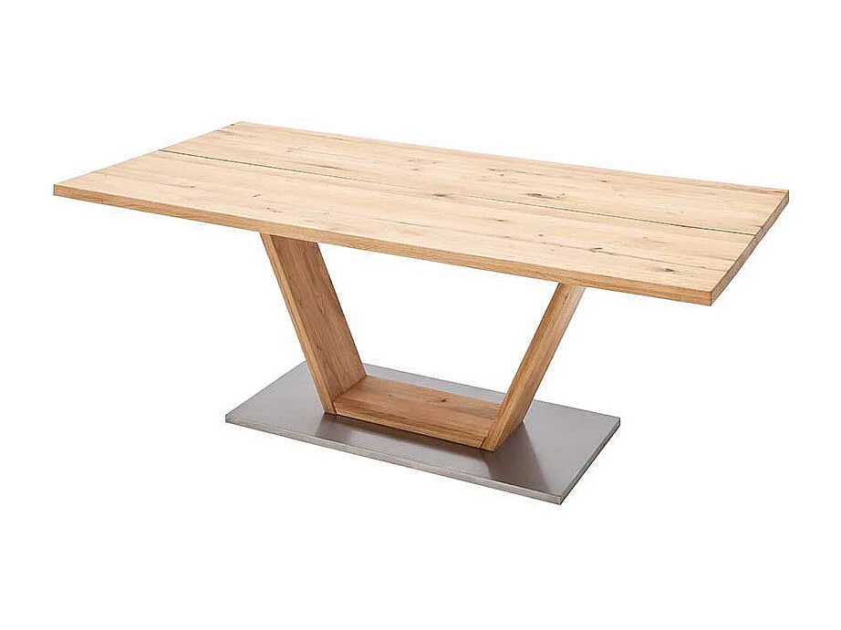 Tisch mit Balkeneiche massiv modern