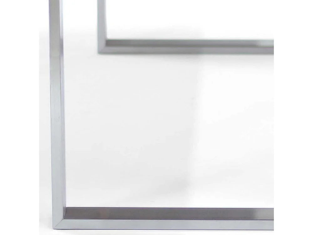 Küchentisch aus Nussbaum Massivholz und Edelstahl 75 cm hoch