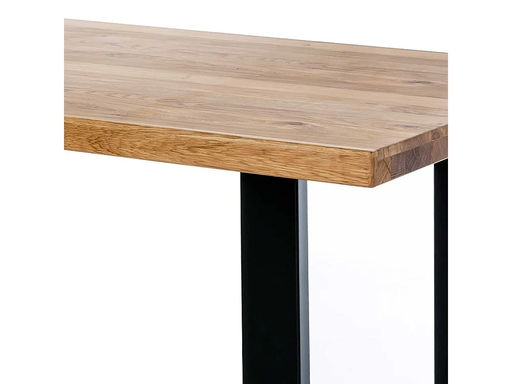 Esszimmertisch aus Eiche Massivholz Eisen