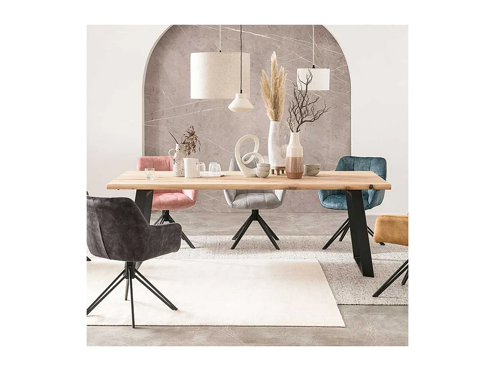 Buffettisch im Industry und Loft Stil natürlicher Baumkante