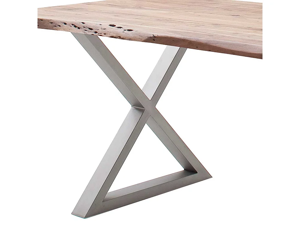 Esstisch Holztisch aus Massivholz mit X Gestell