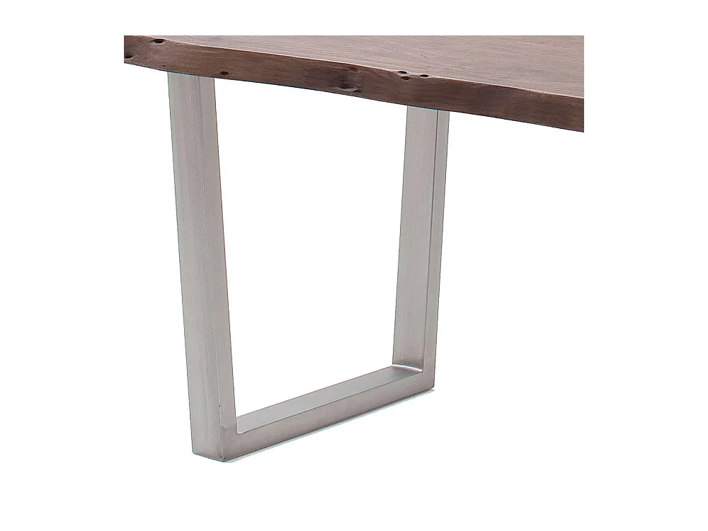 Küchentisch Holztisch aus Akazie Massivholz und Edelstahl