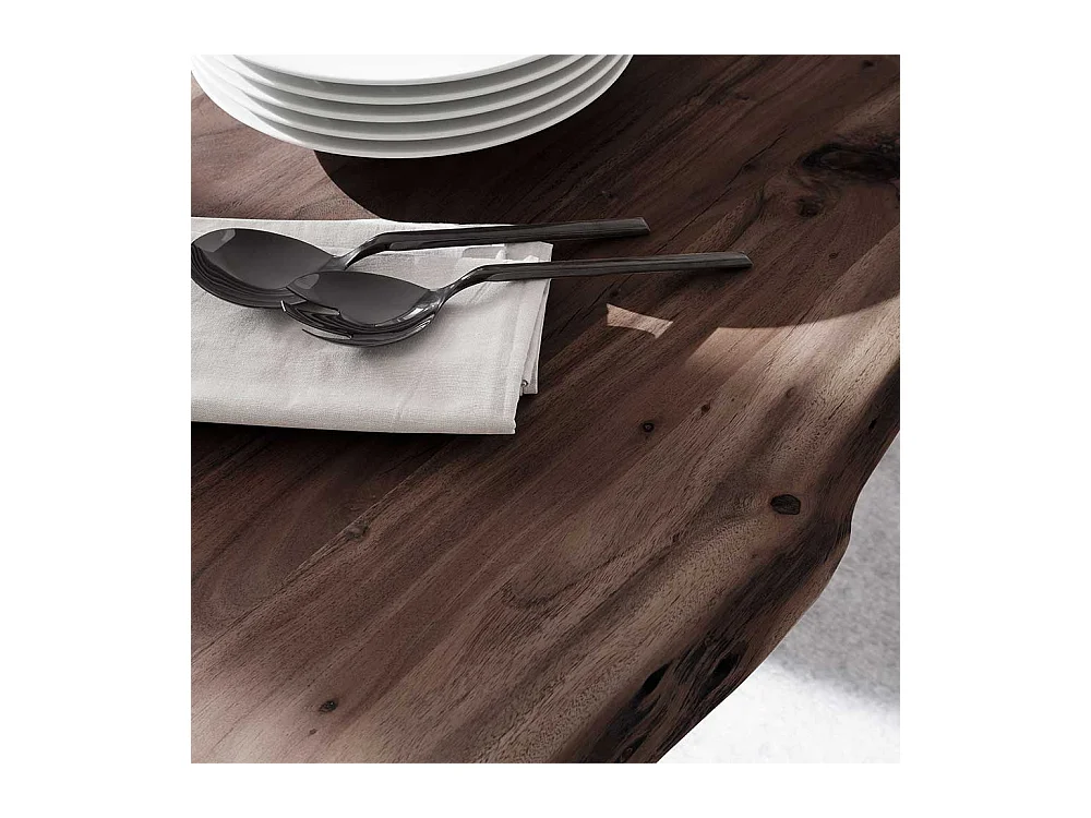 Küchentisch Holztisch aus Akazie Massivholz und Edelstahl