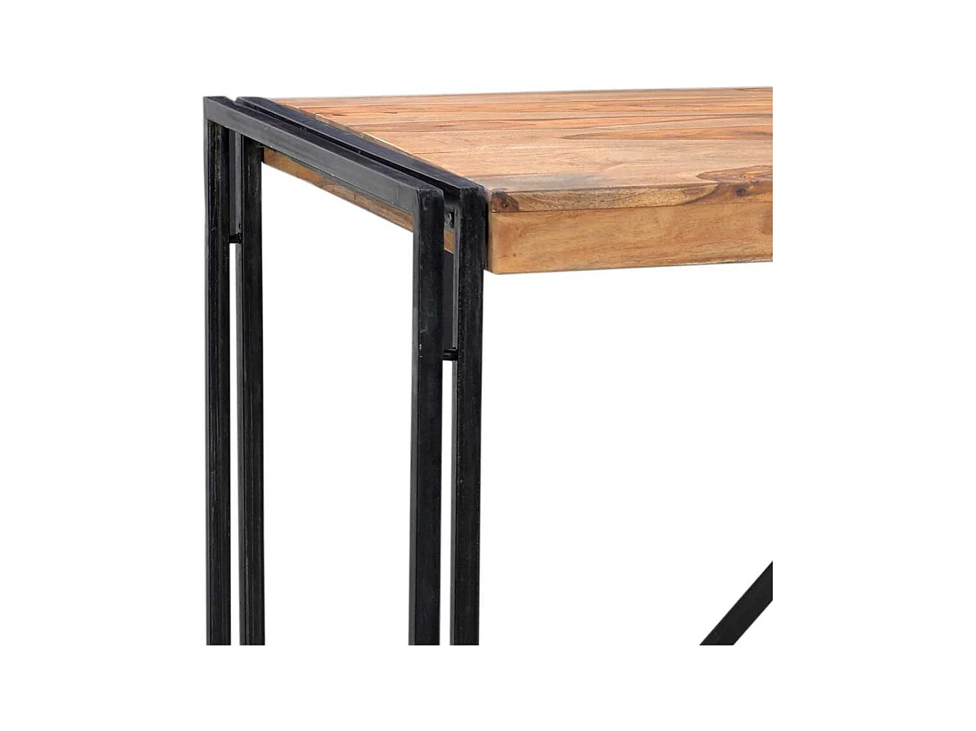 Esszimmertisch im Industrie Design Metall und Akazie Massivholz