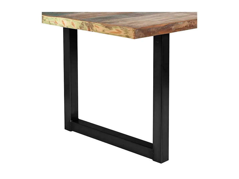 Tisch aus Recyclingholz Stahl