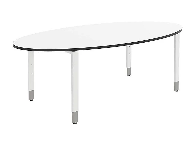 Ovaler Konferenztisch in Wei� 220 cm