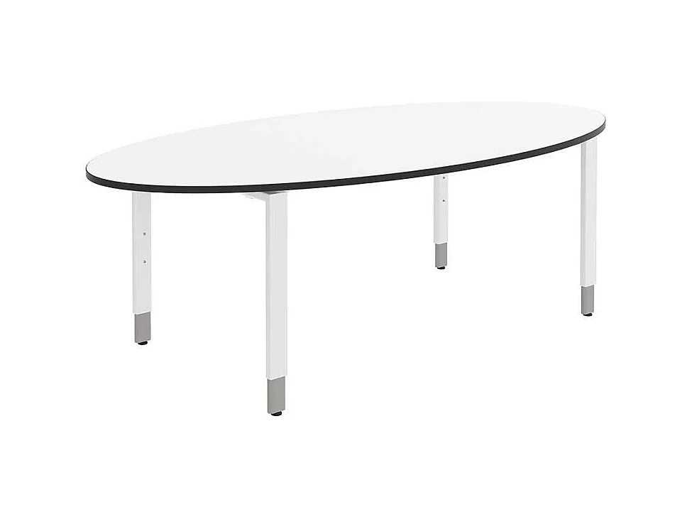 Ovaler Konferenztisch in Wei� 220 cm