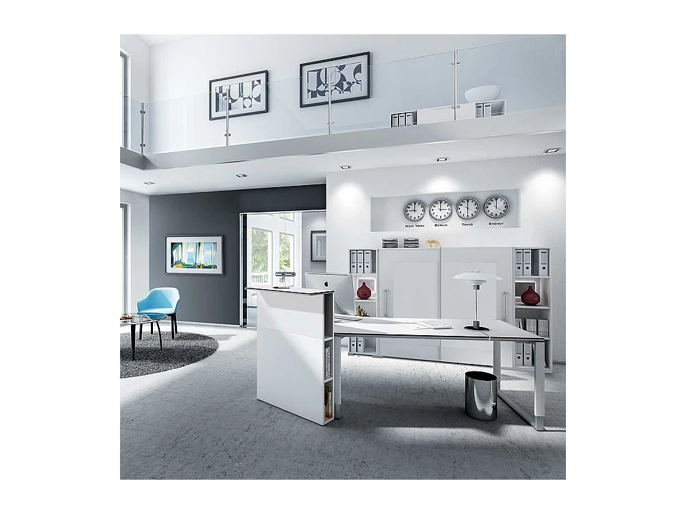 Ovaler Konferenztisch in Wei� 220 cm