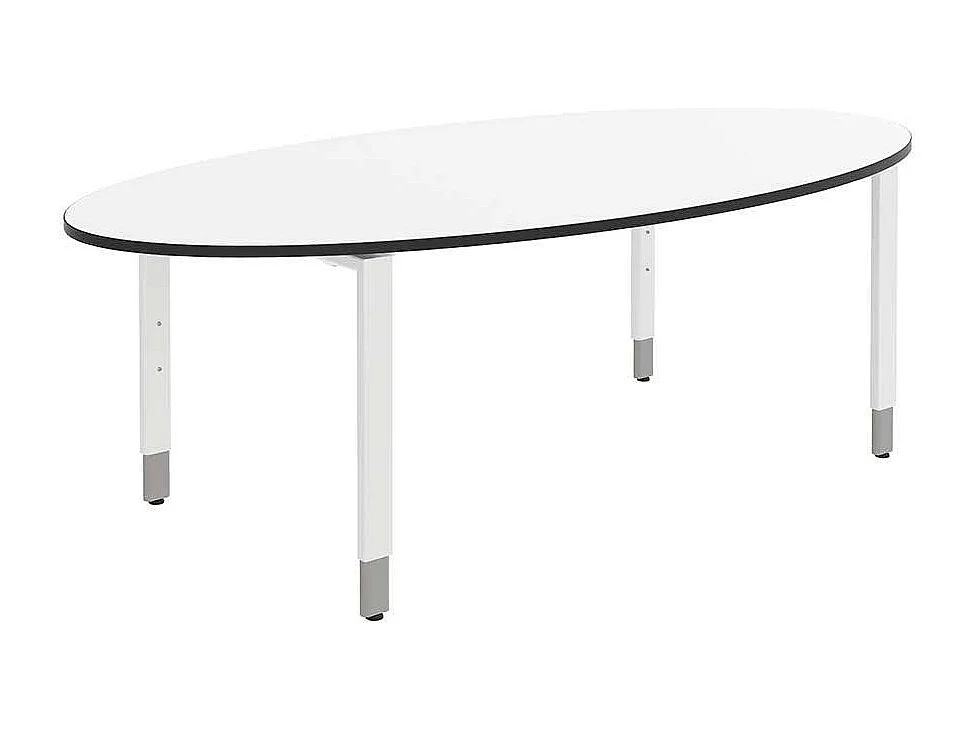 Ovaler Konferenztisch in Wei� 220 cm