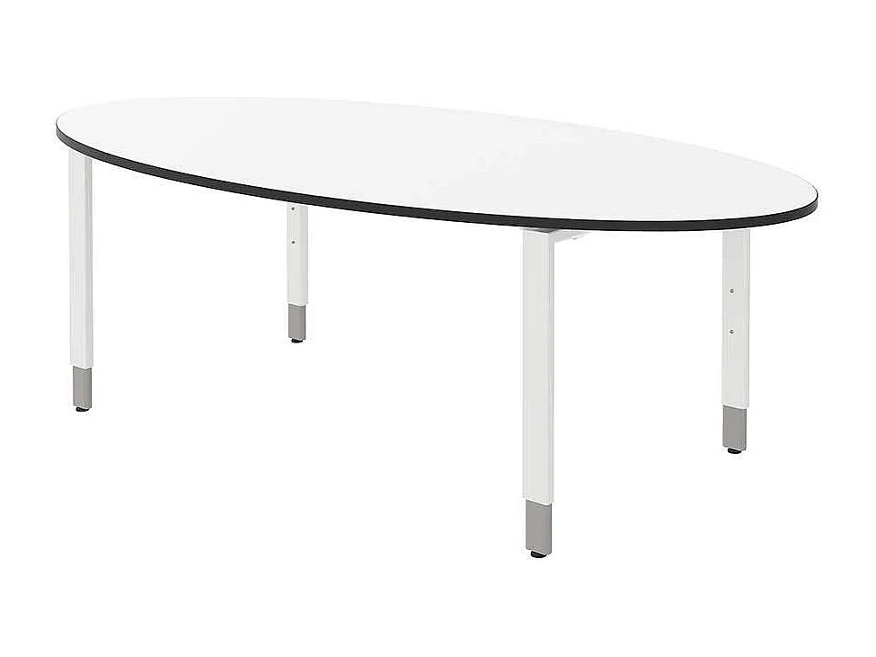 Ovaler Konferenztisch in Wei� 220 cm