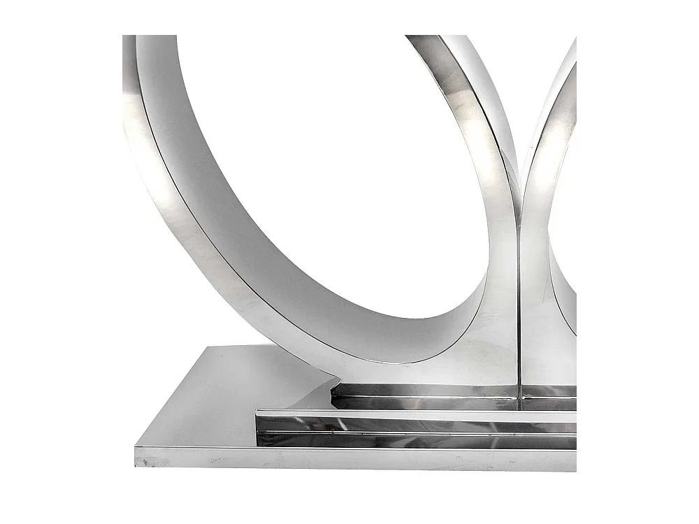 Exklusiver Esstisch aus Edelstahlgestell Sicherheitsglas