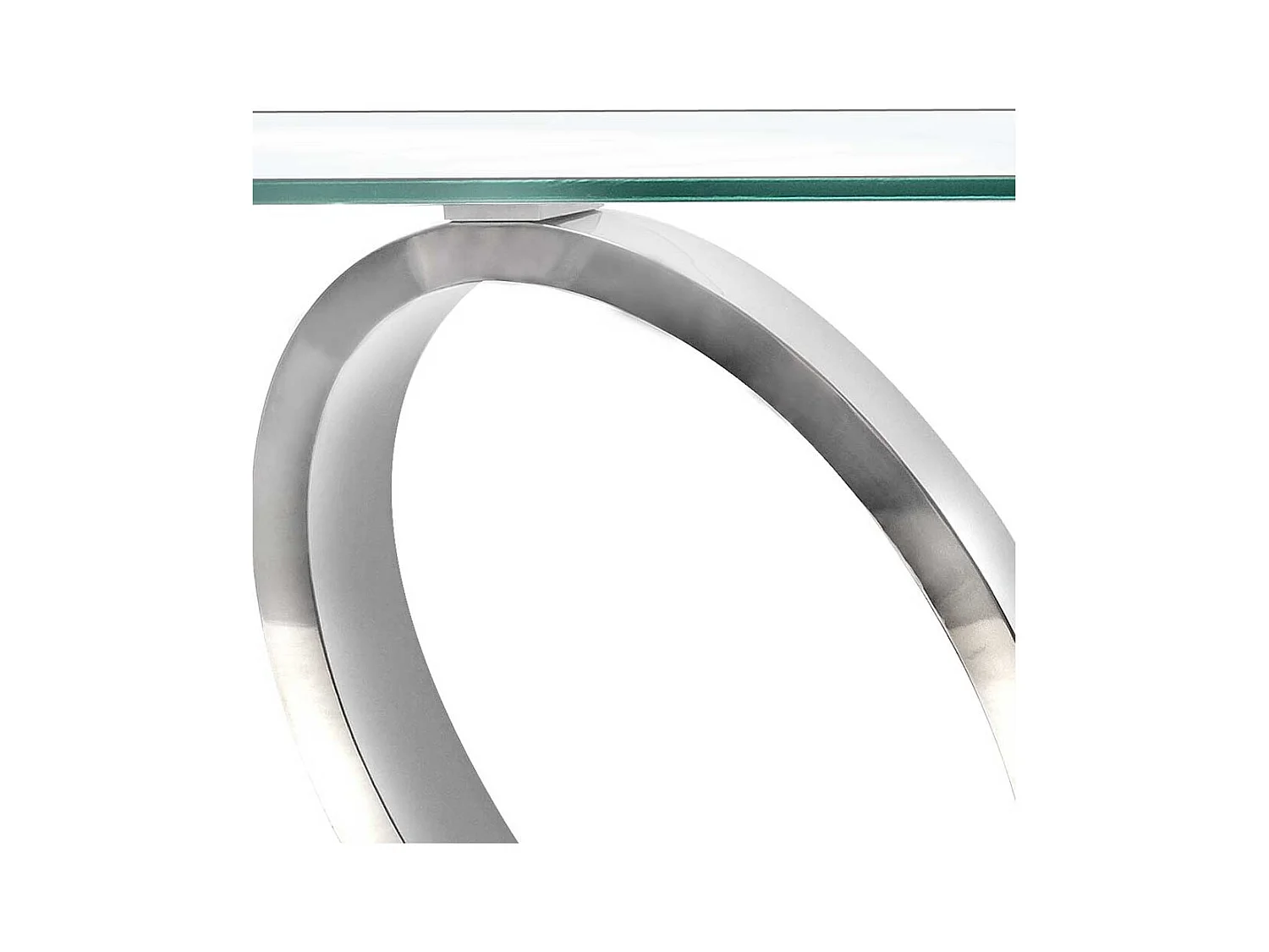 Exklusiver Esstisch aus Edelstahlgestell Sicherheitsglas