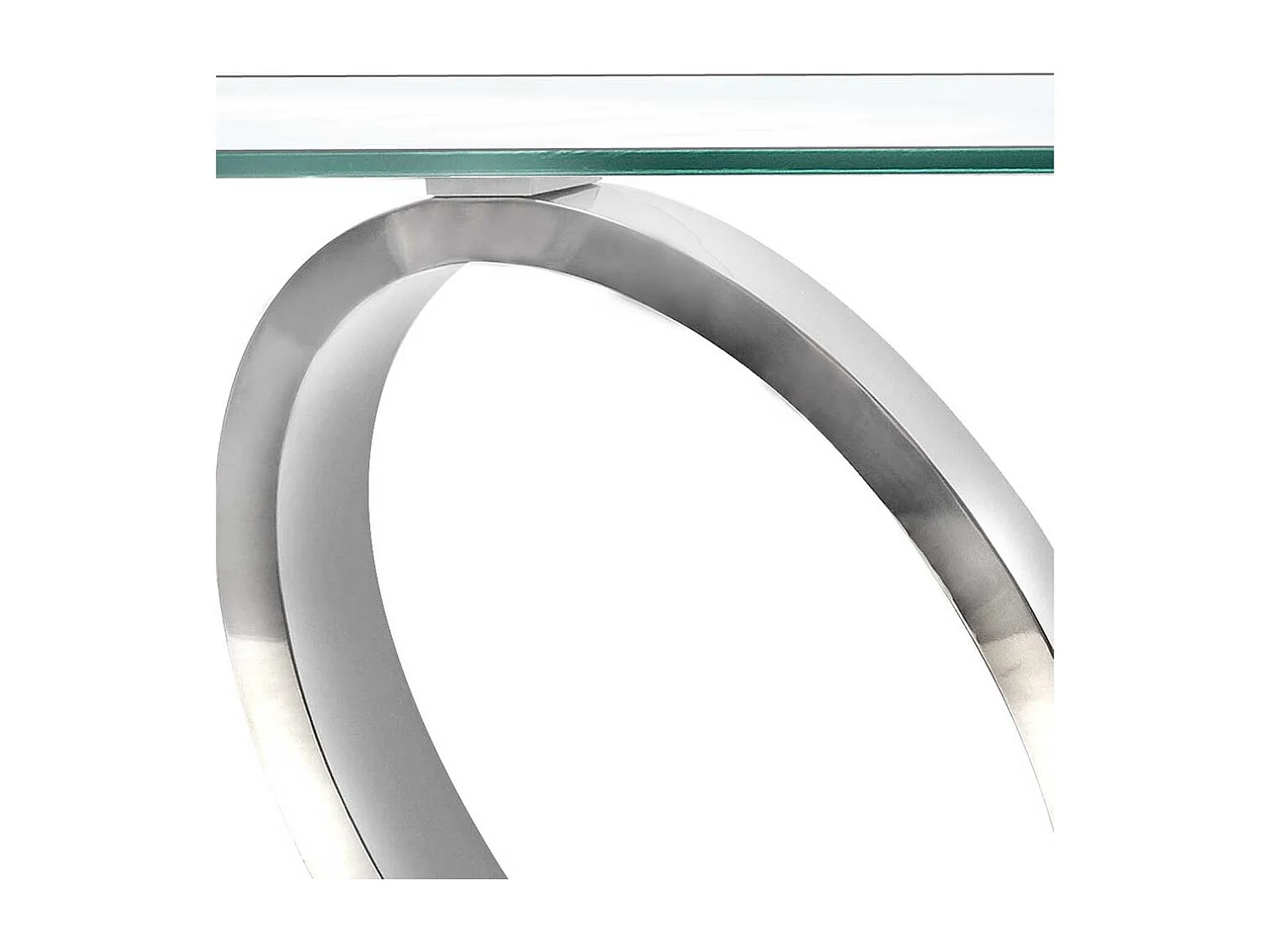 Exklusiver Esstisch aus Edelstahlgestell Sicherheitsglas