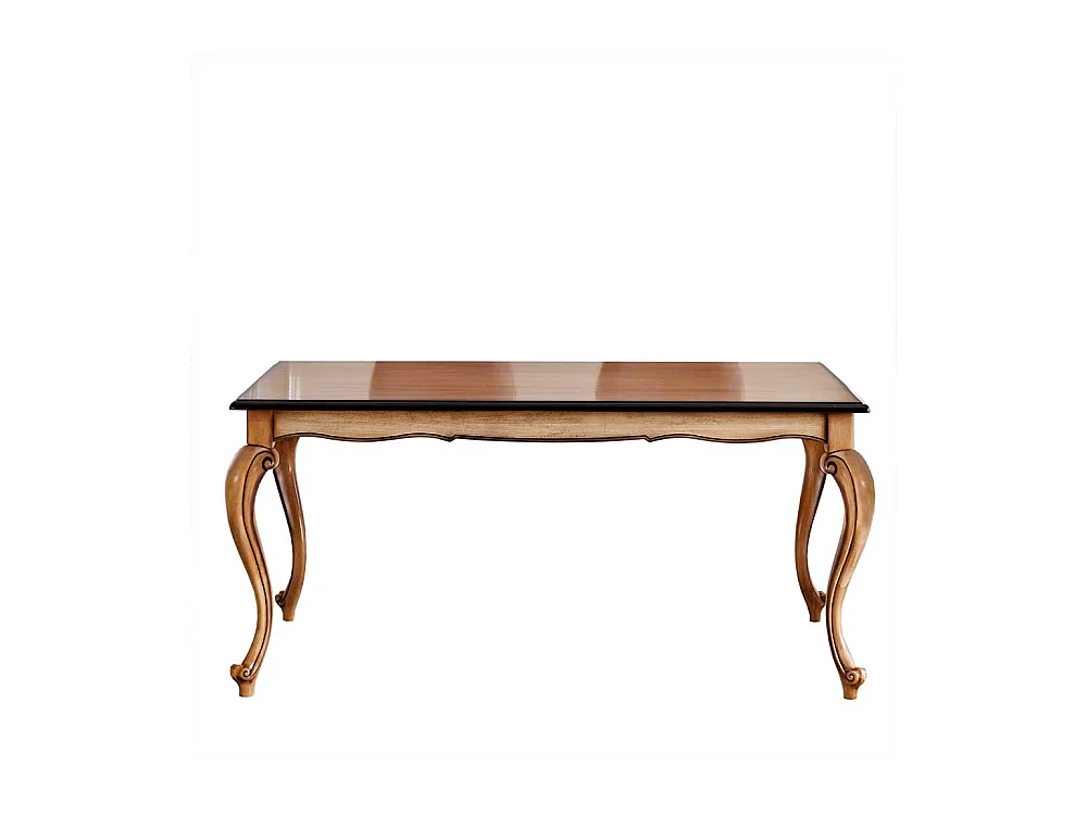 Luxuriöser Esstisch in Buche Braun Neo Barockstil