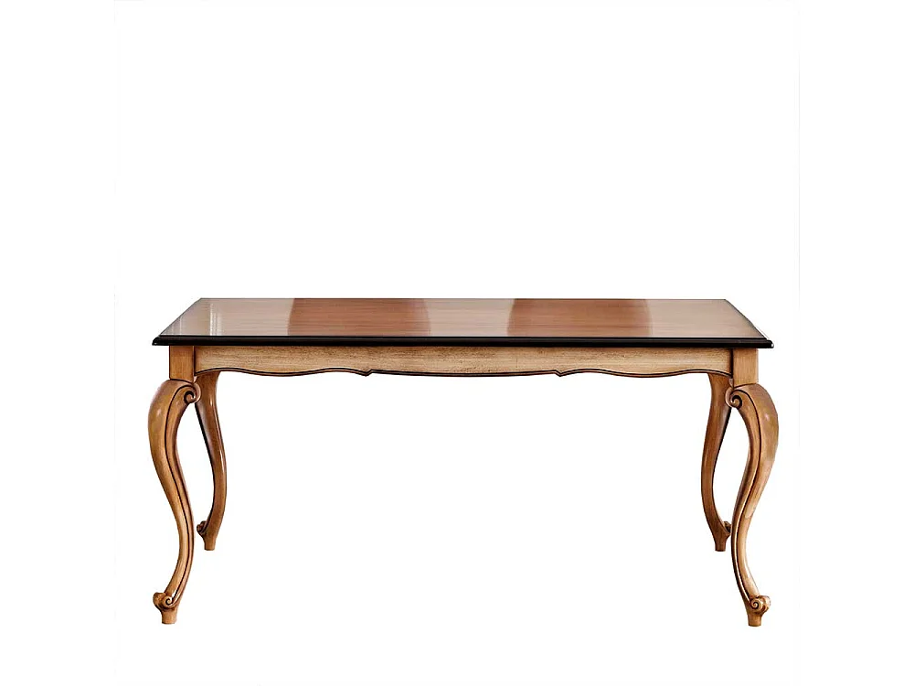 Luxuriöser Esstisch in Buche Braun Neo Barockstil