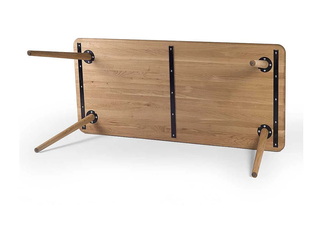 Küchentisch aus Eiche Massivholz 75 cm hoch