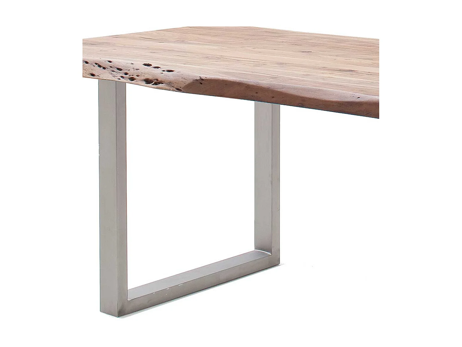 Esstisch Baumkantentisch aus Akazie Massivholz mit natürlicher Baumkante