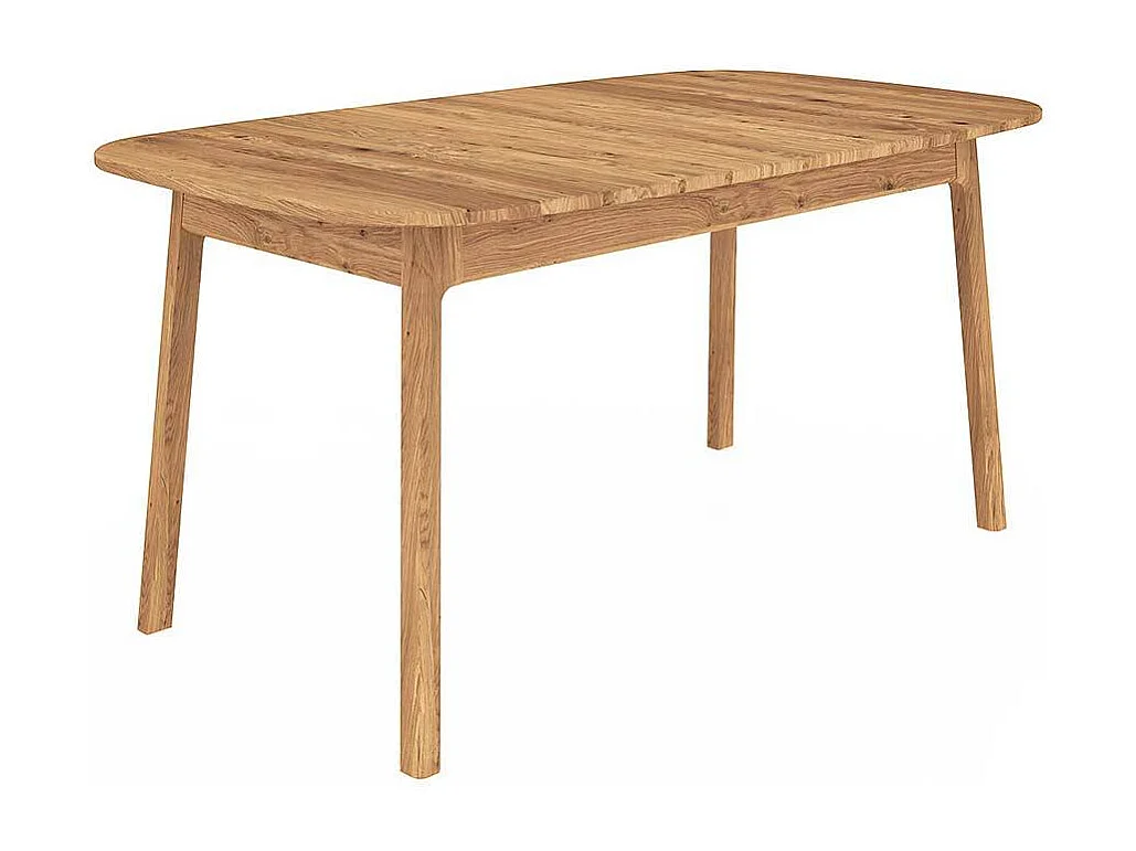 Esstisch Holztisch aus Wildeiche Massivholz mit Vierfußgestell