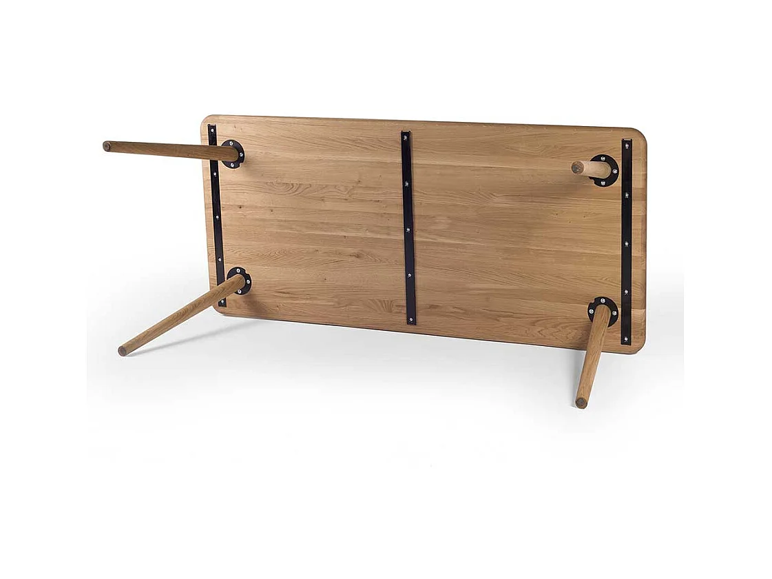 Küchentisch aus Eiche Massivholz 75 cm hoch