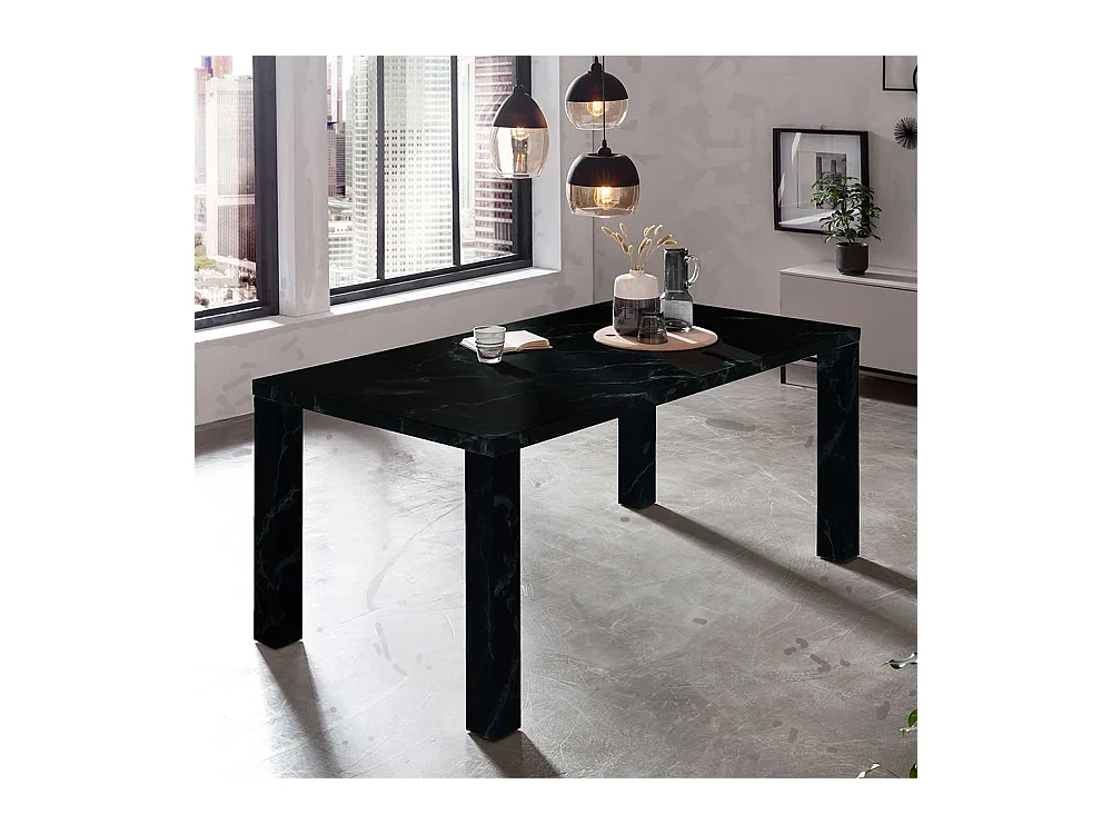 Schwarzer Esszimmer Tisch in modernem Design 180 cm breit