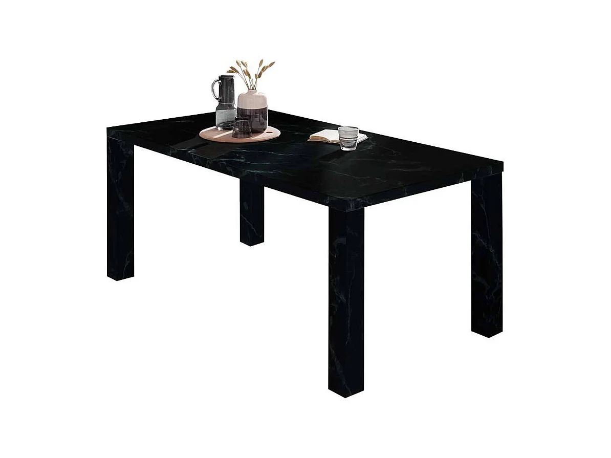 Schwarzer Esszimmer Tisch in modernem Design 180 cm breit