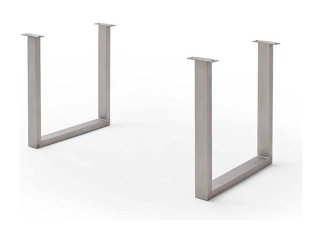 Esstisch Holztisch mit Baumkante und Bügelgestell