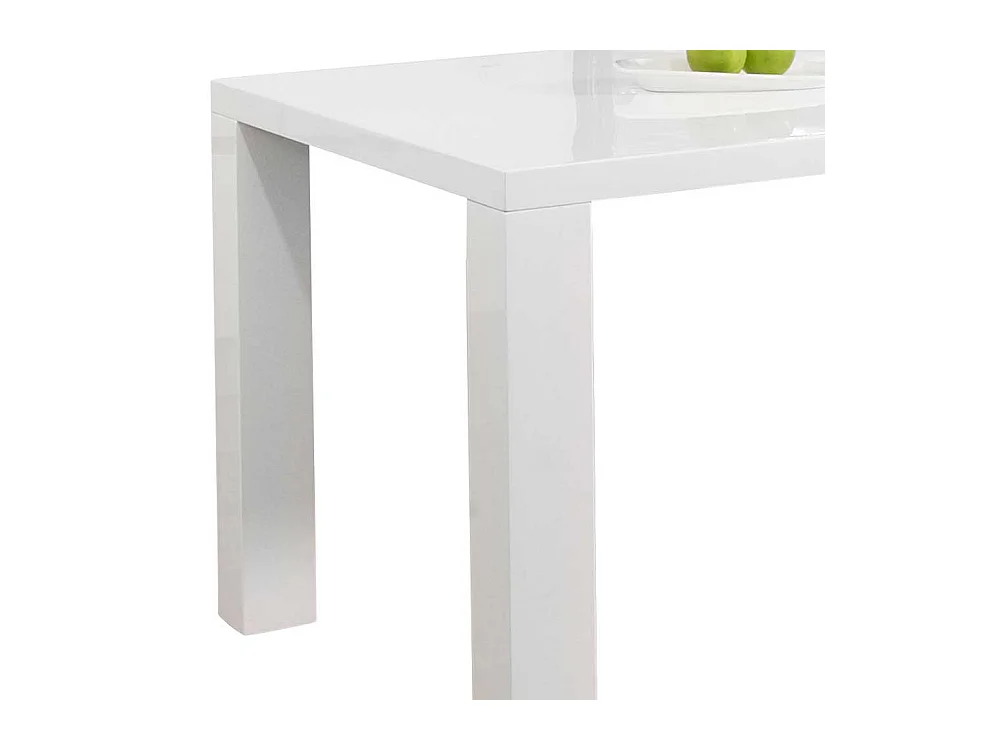 Küchentisch in Hochglanz Weiß 120 cm breit