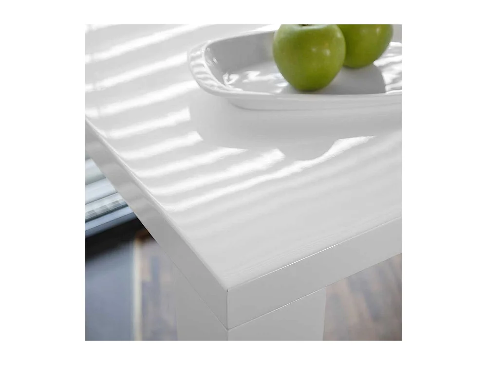 Küchentisch in Hochglanz Weiß 120 cm breit