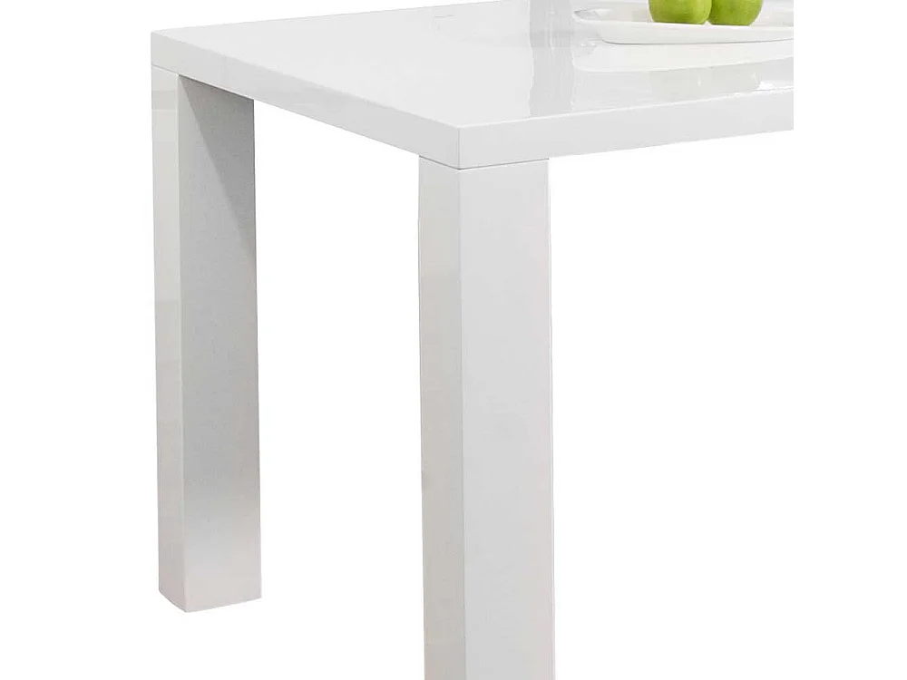Küchentisch in Hochglanz Weiß 120 cm breit