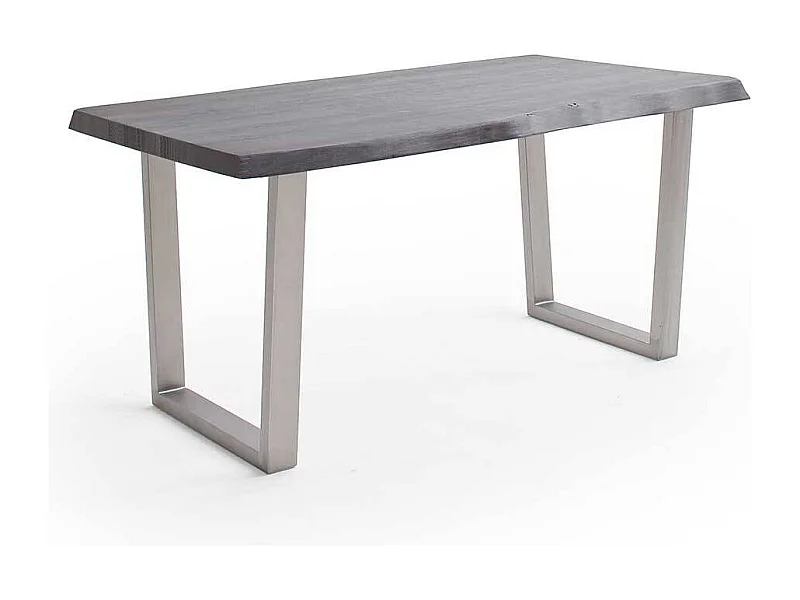 Esstisch Holztisch mit natürlicher Baumkante in Akazie Grau