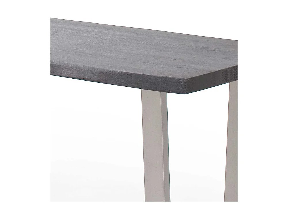 Esstisch Holztisch mit natürlicher Baumkante in Akazie Grau