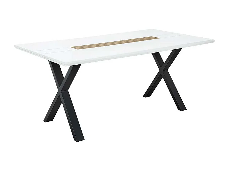 Essenstisch in modernem Design X Gestell aus Metall