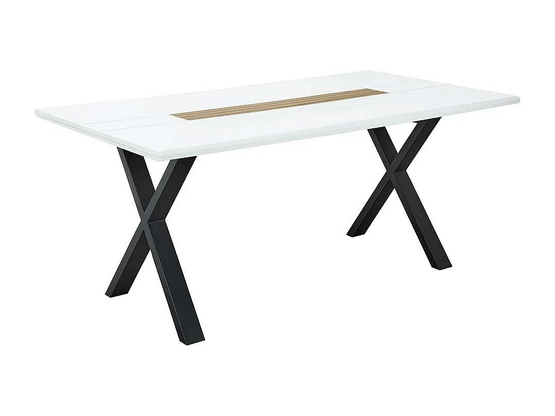 Essenstisch in modernem Design X Gestell aus Metall